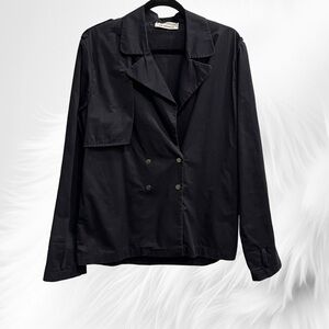 Wanda Nylon Paris x Tom Greyhound Navy Trench Jacket Size 38 Luxury Work Office